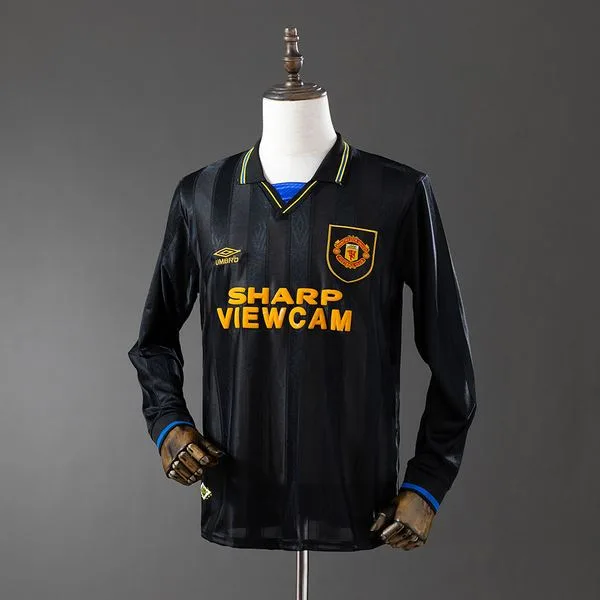Camiseta de fútbol Manchester United 1993/94 VISITANTE MANGA LARGA VERSION FAN